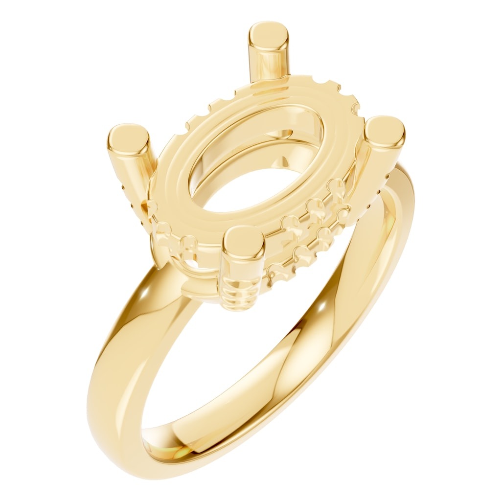 RI-8477 Yellow Gold Ring UNSET - Main View