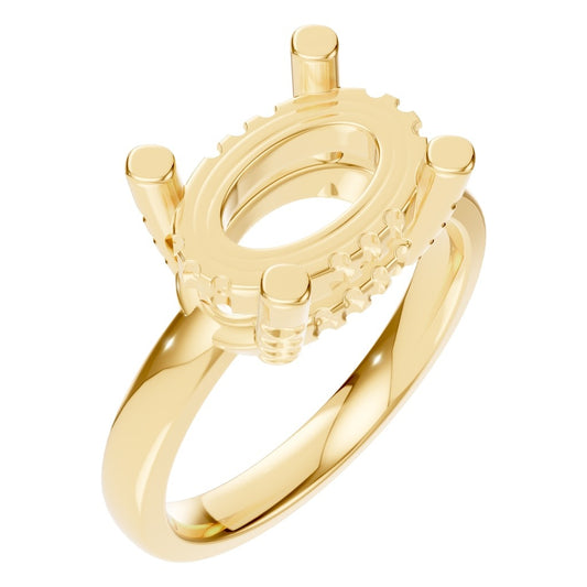 RI-8477 Yellow Gold Ring UNSET - Main View