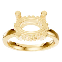 RI-8477 Yellow Gold Ring UNSET - Front View
