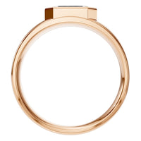 RI-8480 Rose Gold Ring SET - Top View