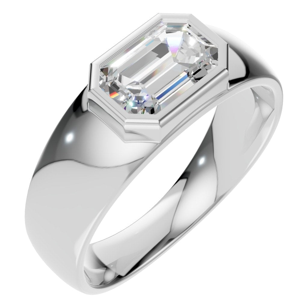 RI-8480 White Gold Ring SET - Main View