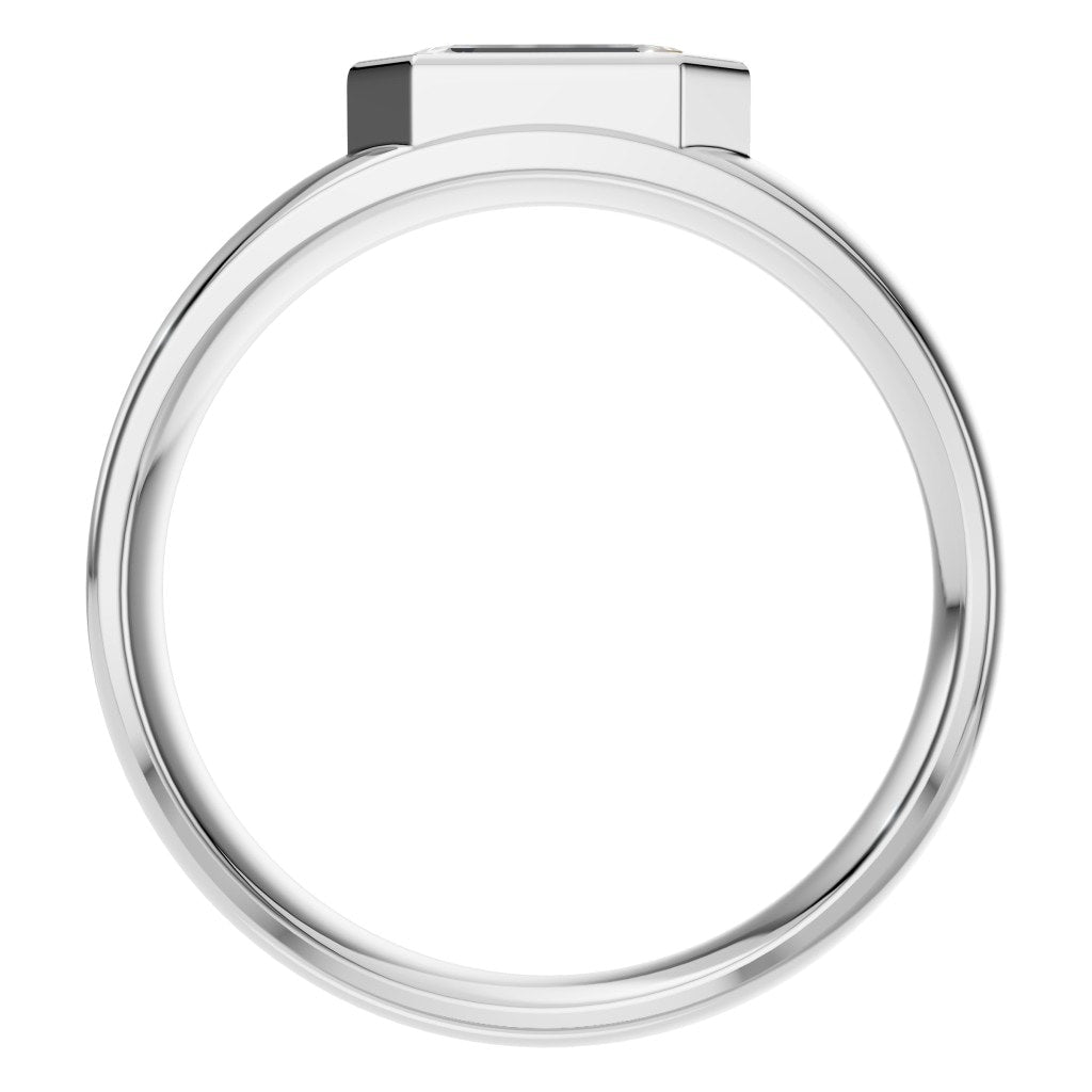 RI-8480 White Gold Ring SET - Top View