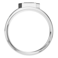 RI-8480 White Gold Ring SET - Top View