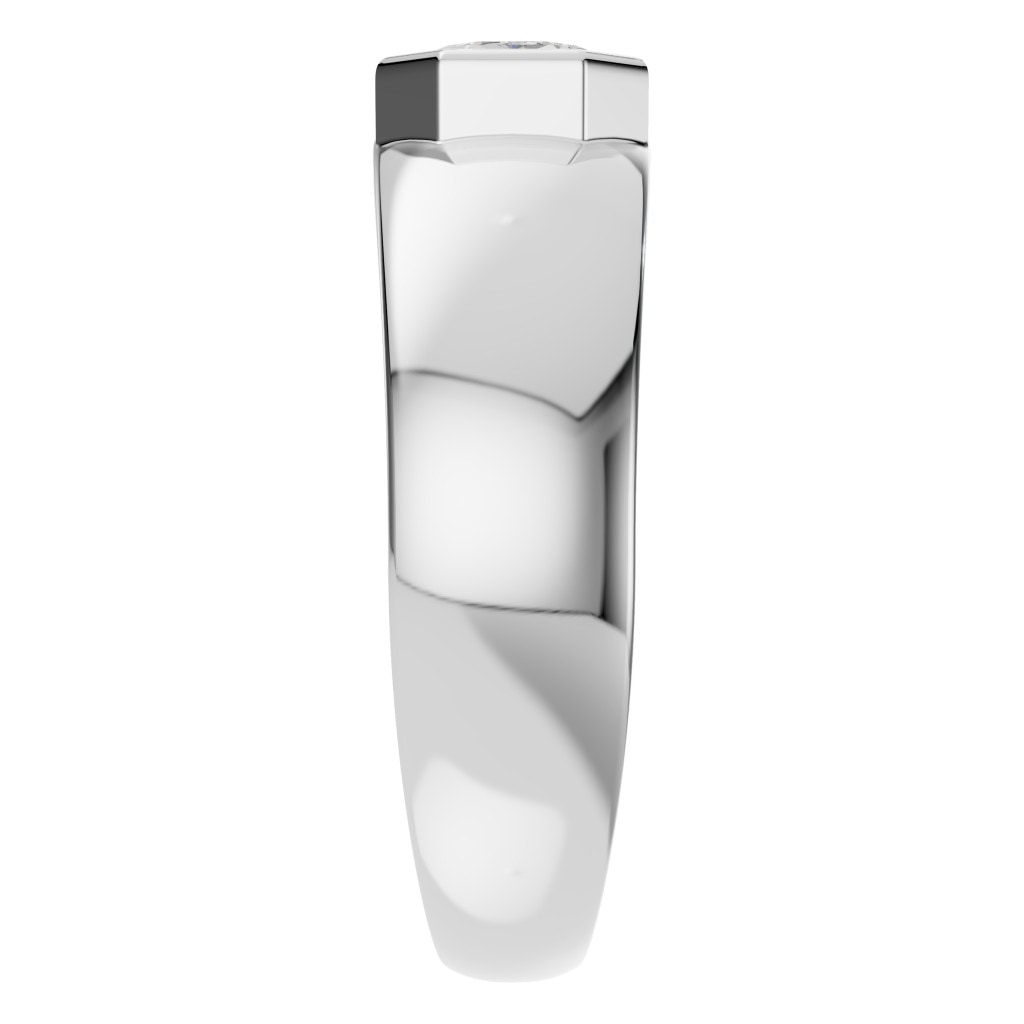 RI-8480 White Gold Ring SET - Side View