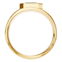 RI-8480 Yellow Gold Ring SET - Top View