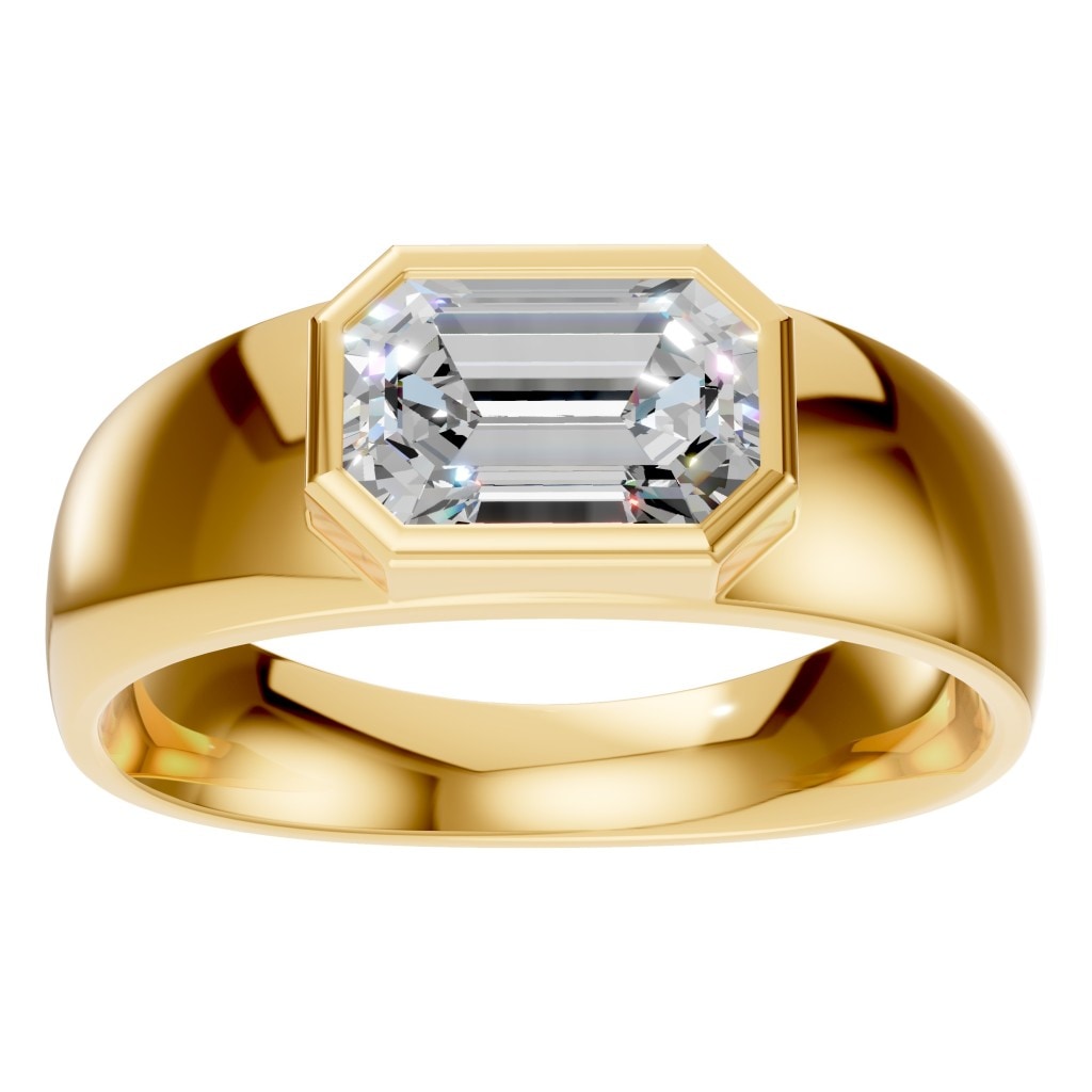 RI-8480 Yellow Gold Ring SET - Front View