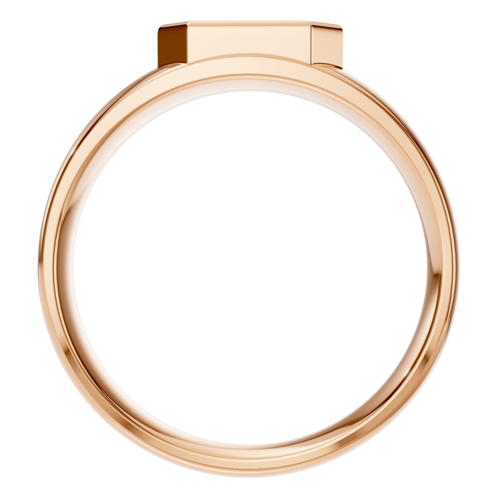 RI-8480 Rose Gold Ring UNSET - Top View