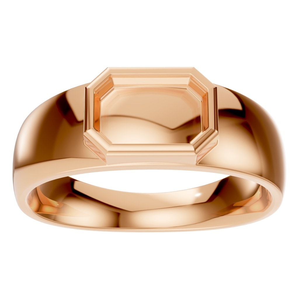 RI-8480 Rose Gold Ring UNSET - Front View