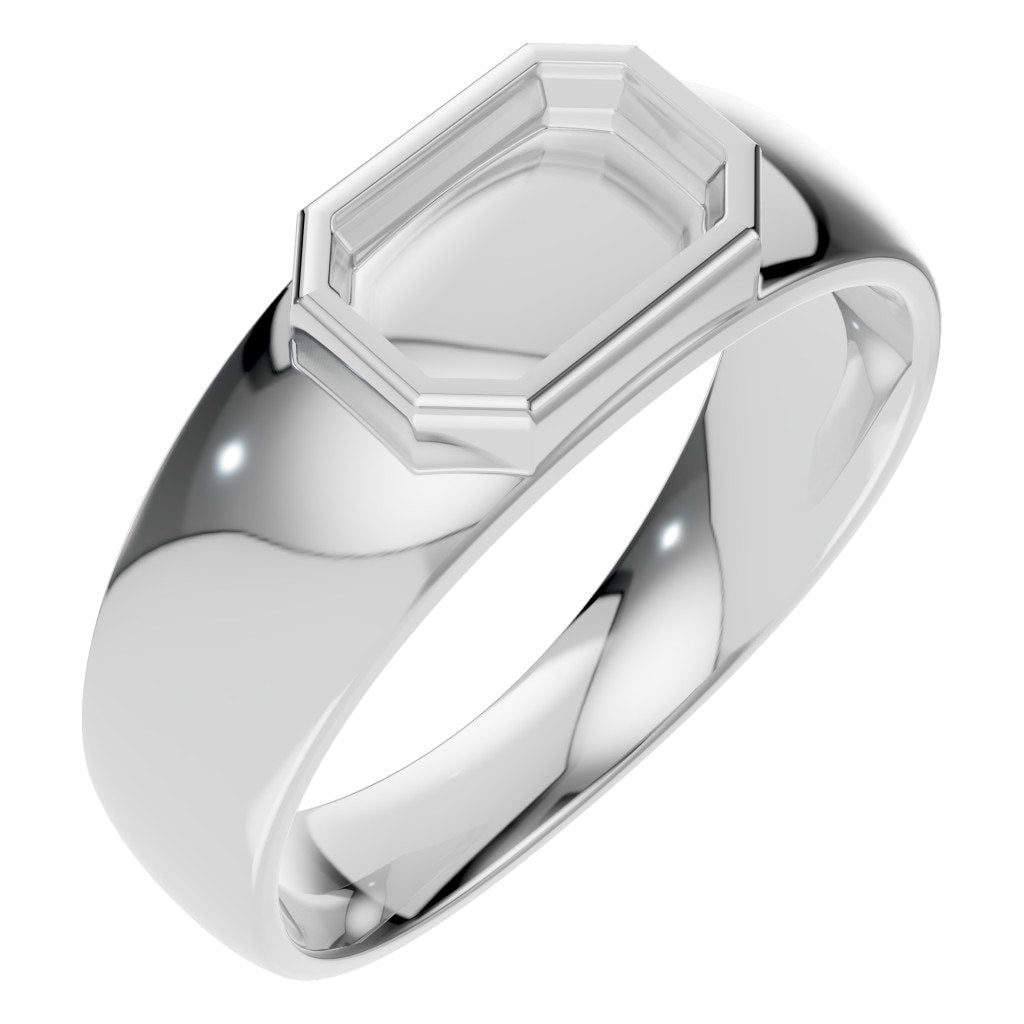 RI-8480 White Gold Ring UNSET - Main View