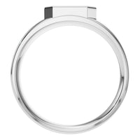 RI-8480 White Gold Ring UNSET - Top View