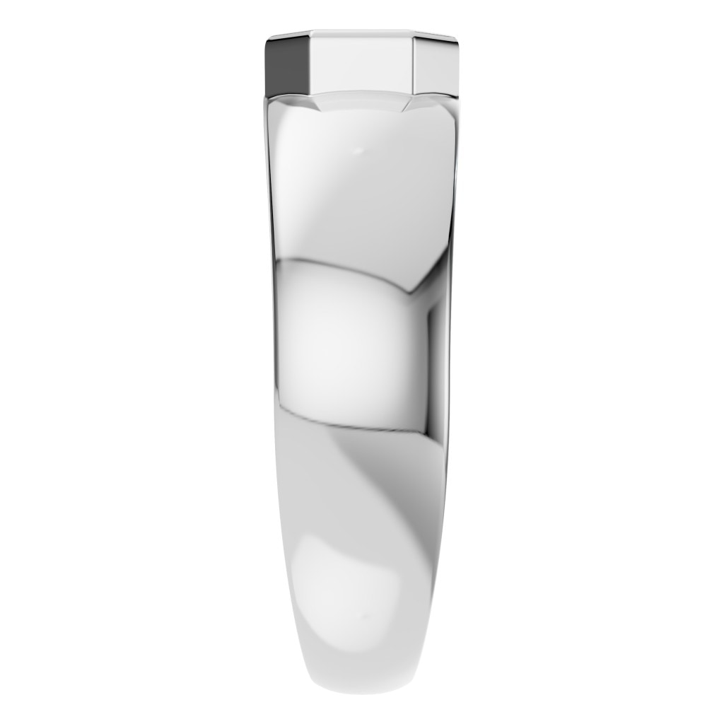 RI-8480 White Gold Ring UNSET - Side View