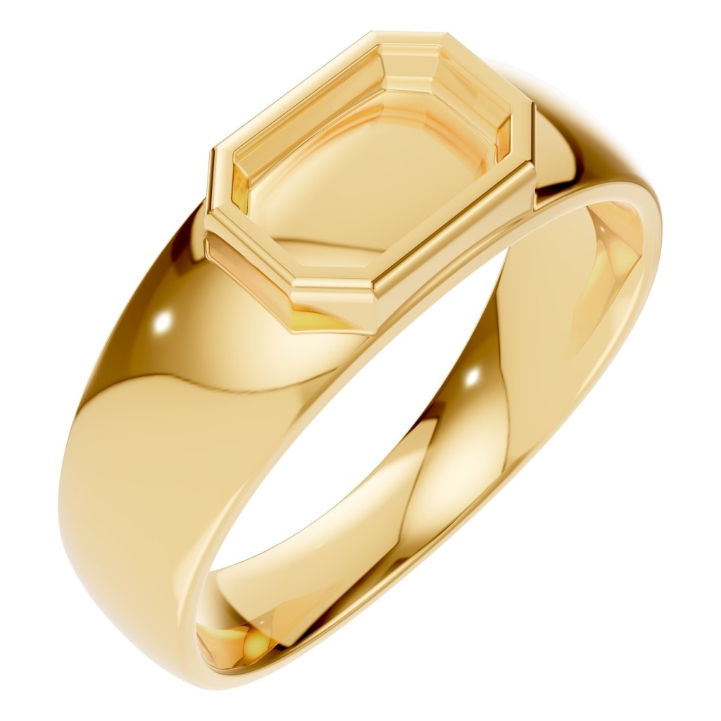 RI-8480 Yellow Gold Ring UNSET - Main View