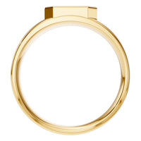 RI-8480 Yellow Gold Ring UNSET - Top View