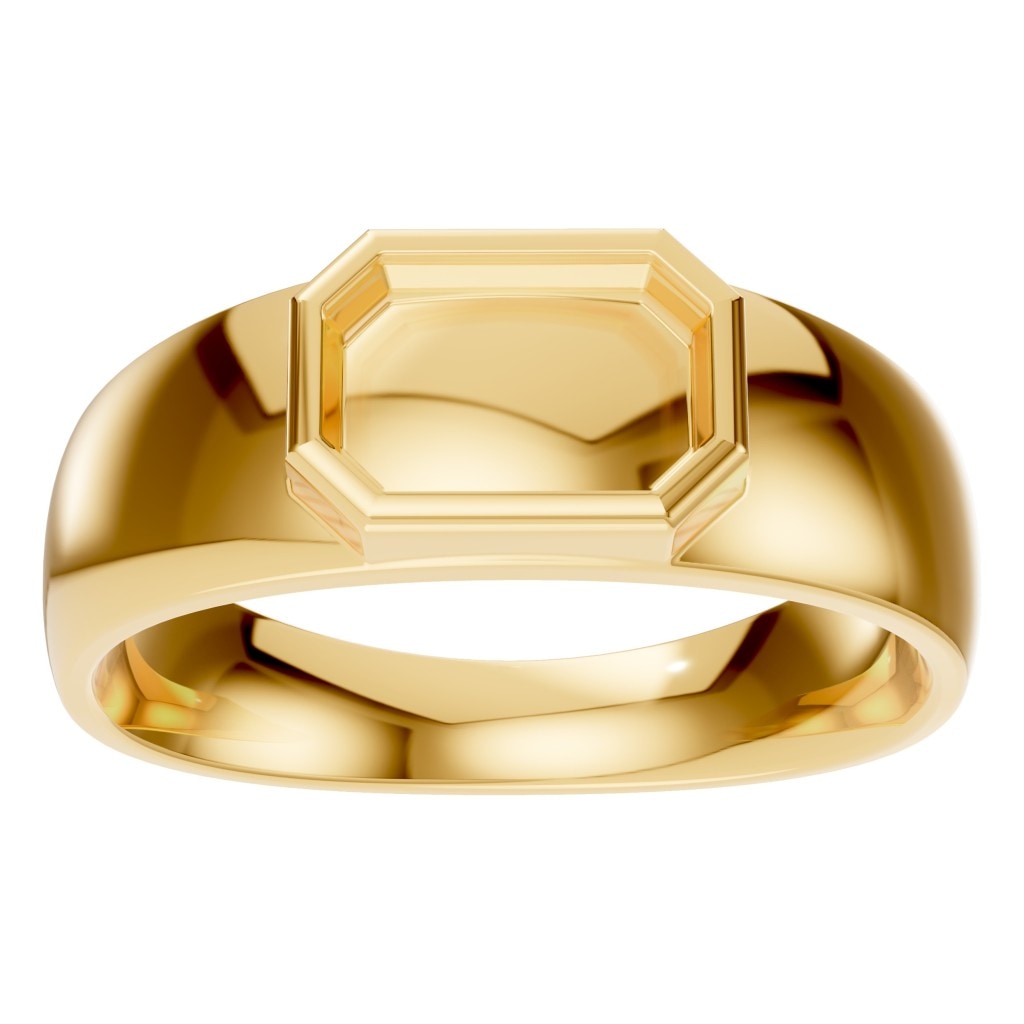 RI-8480 Yellow Gold Ring UNSET - Front View