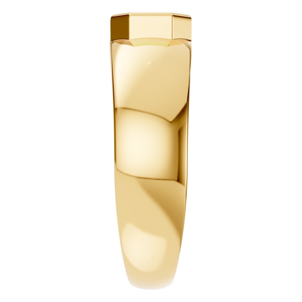 RI-8480 Yellow Gold Ring UNSET - Side View