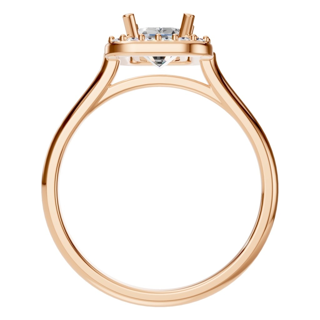RI-8485 Rose Gold Ring SET - Top View