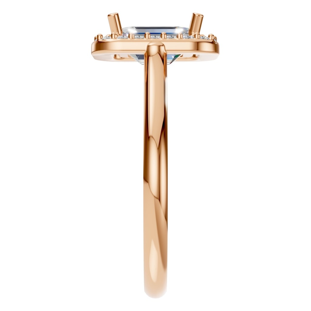 RI-8485 Rose Gold Ring SET - Side View