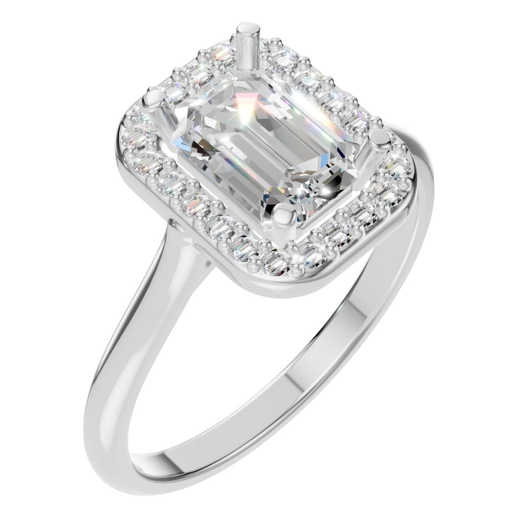 RI-8485 White Gold Ring SET - Main View