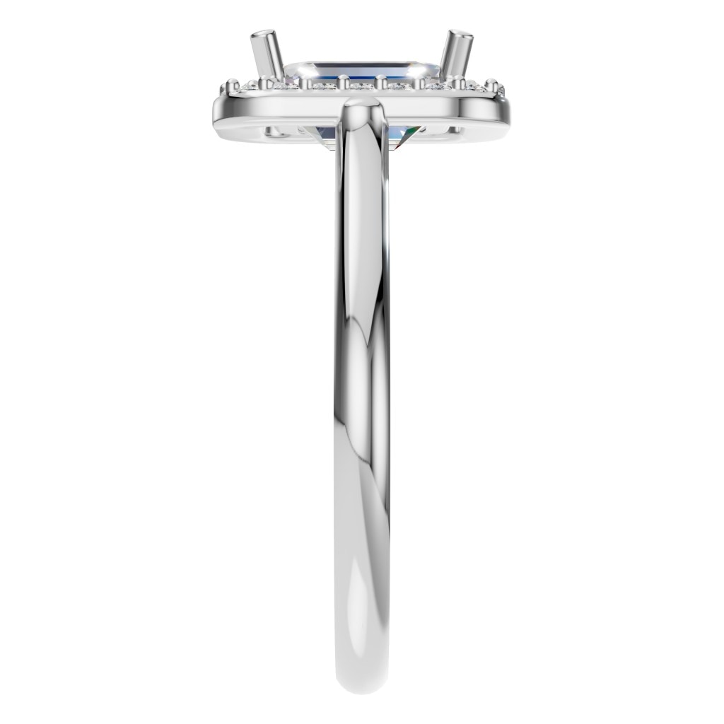 RI-8485 White Gold Ring SET - Side View