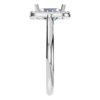 RI-8485 White Gold Ring SET - Side View
