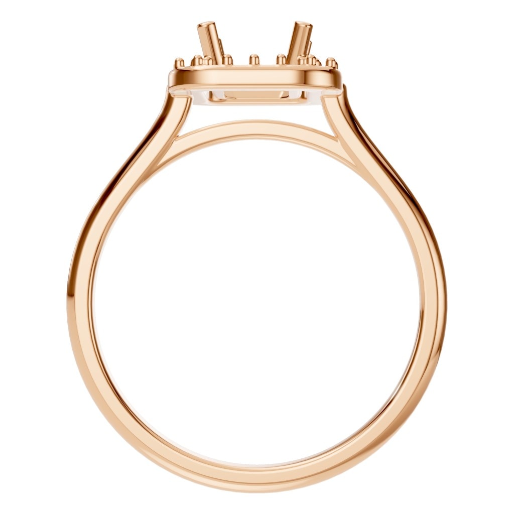 RI-8485 Rose Gold Ring UNSET - Top View