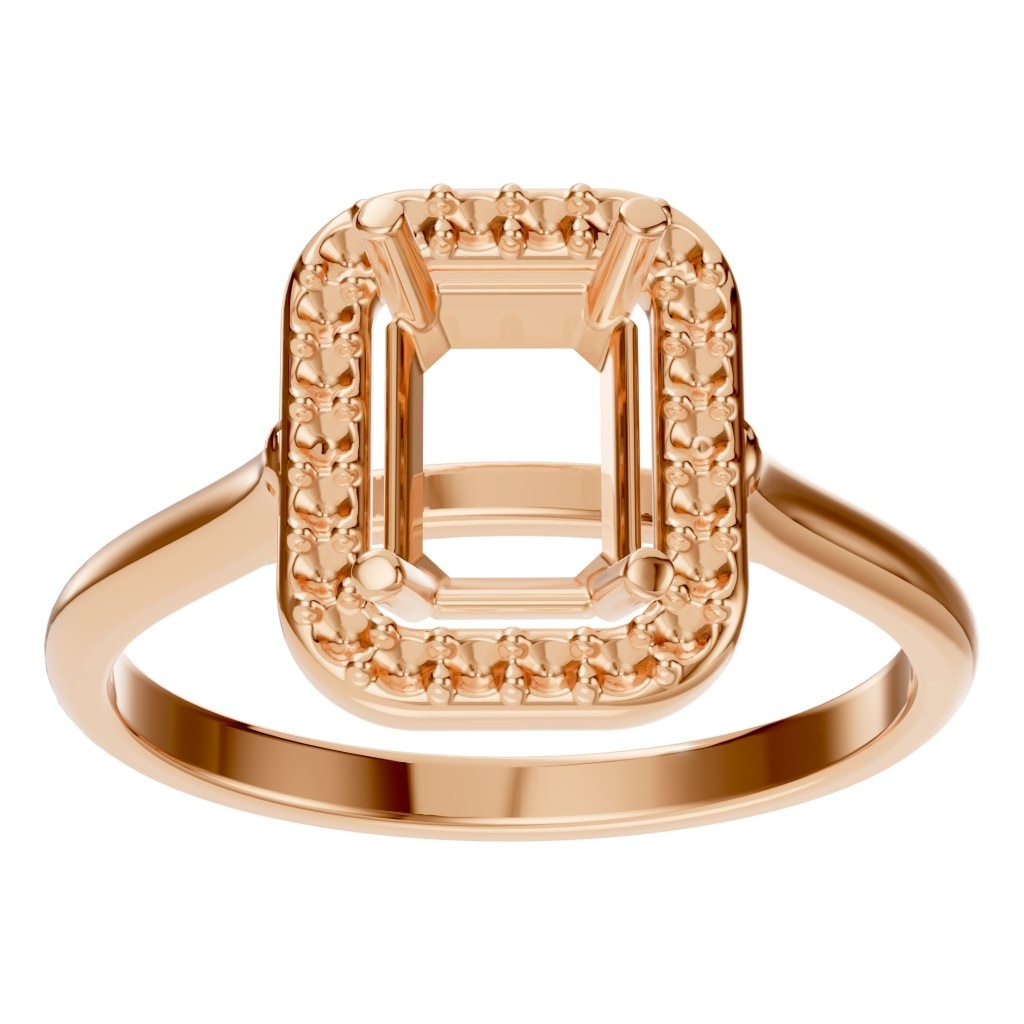 RI-8485 Rose Gold Ring UNSET - Front View