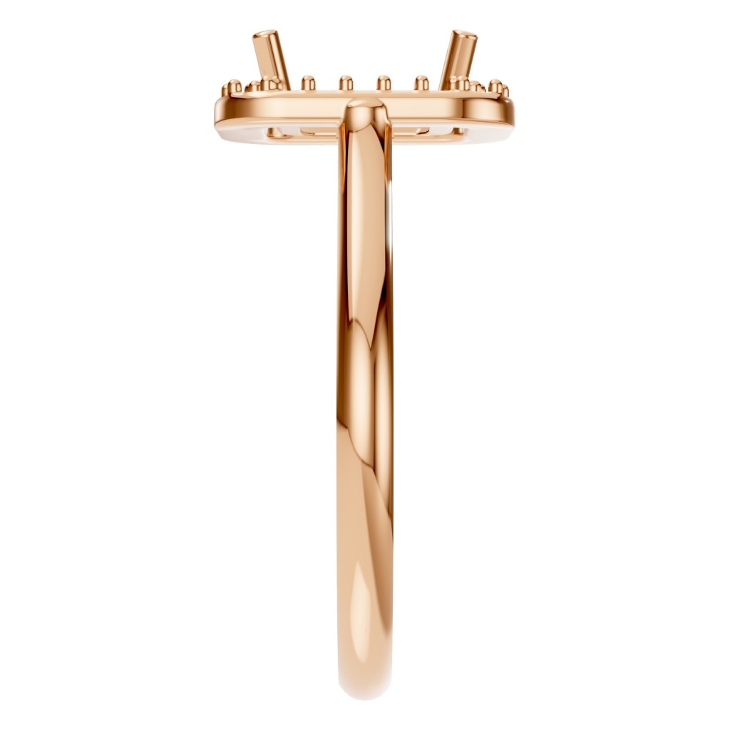 RI-8485 Rose Gold Ring UNSET - Side View