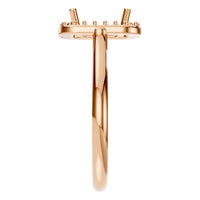 RI-8485 Rose Gold Ring UNSET - Side View