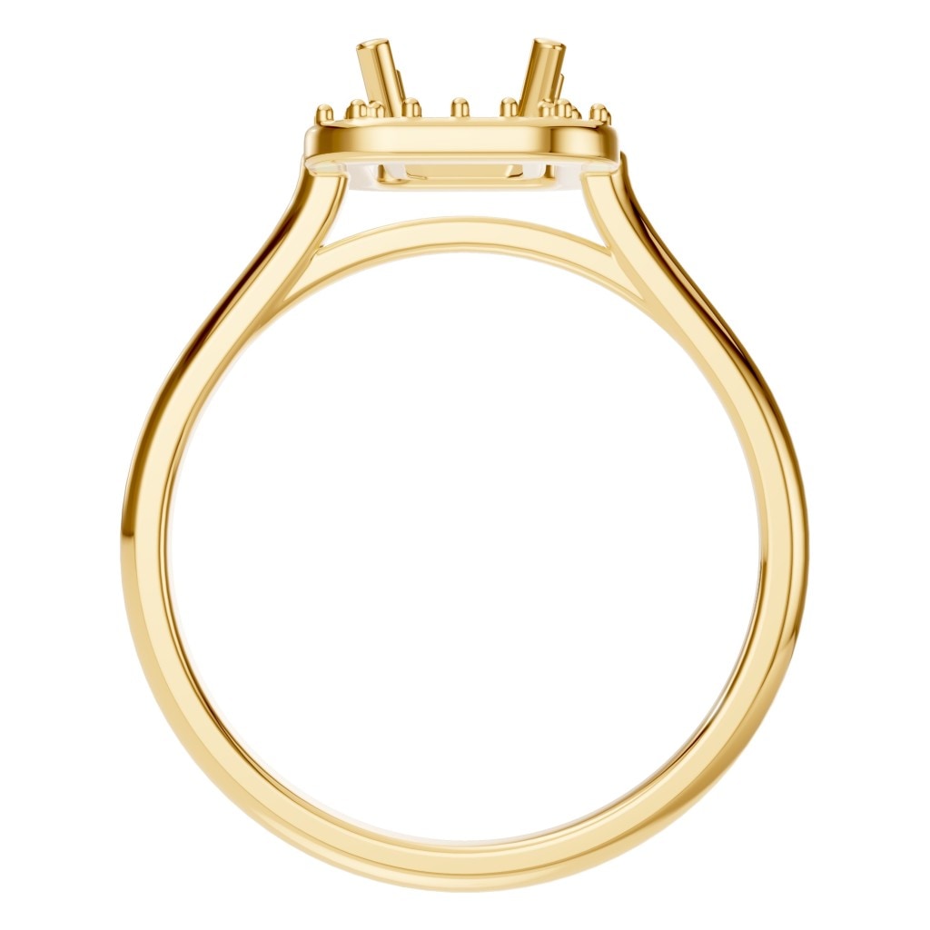 RI-8485 Yellow Gold Ring UNSET - Top View