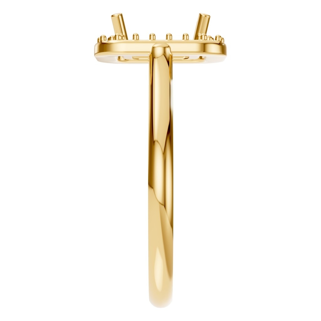 RI-8485 Yellow Gold Ring UNSET - Side View