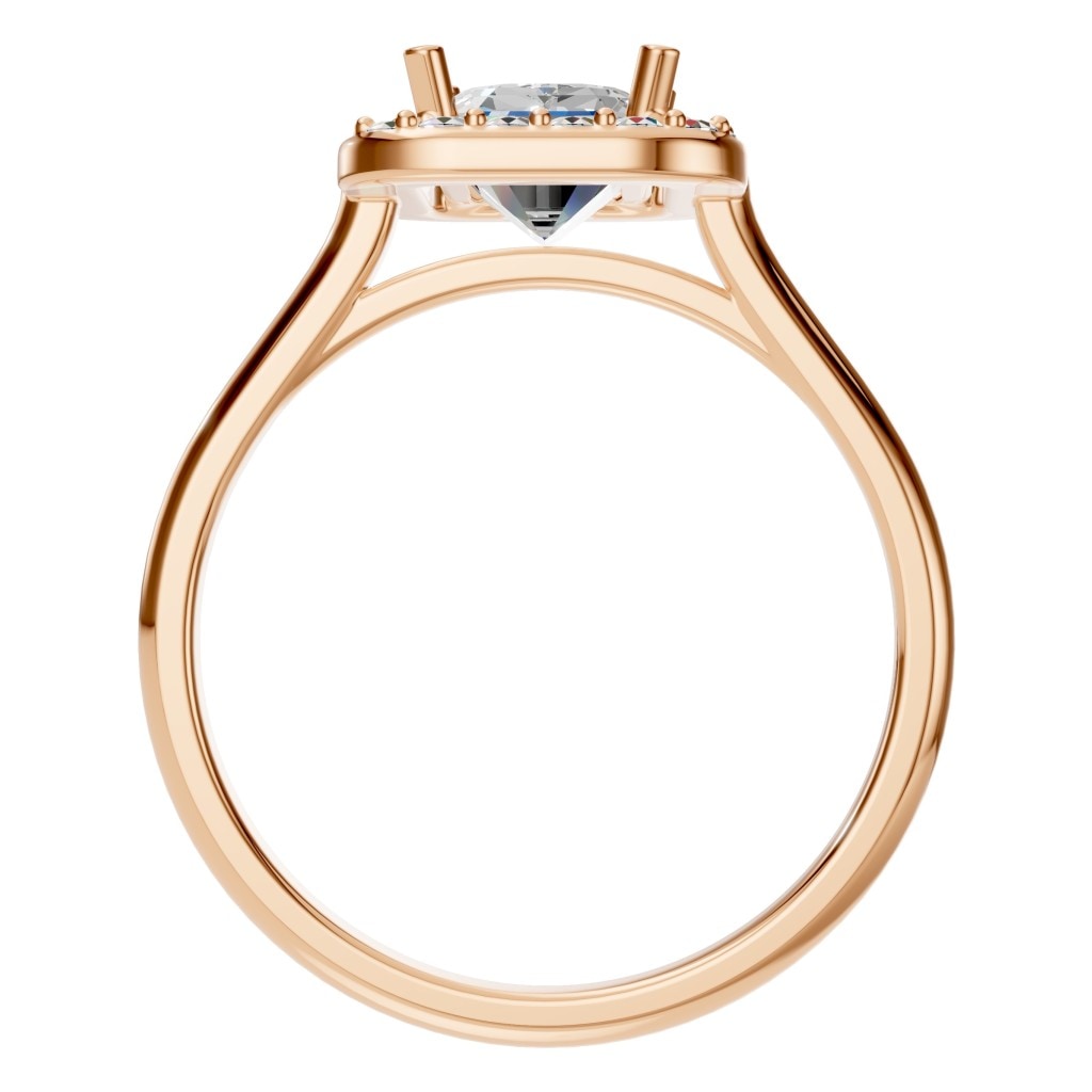RI-8485 Rose Gold Ring SET - Top View
