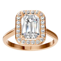 RI-8485 Rose Gold Ring SET - Front View