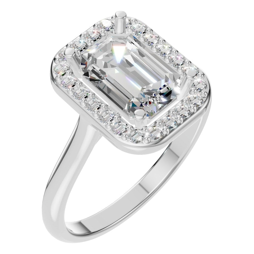 RI-8485 White Gold Ring SET - Main View