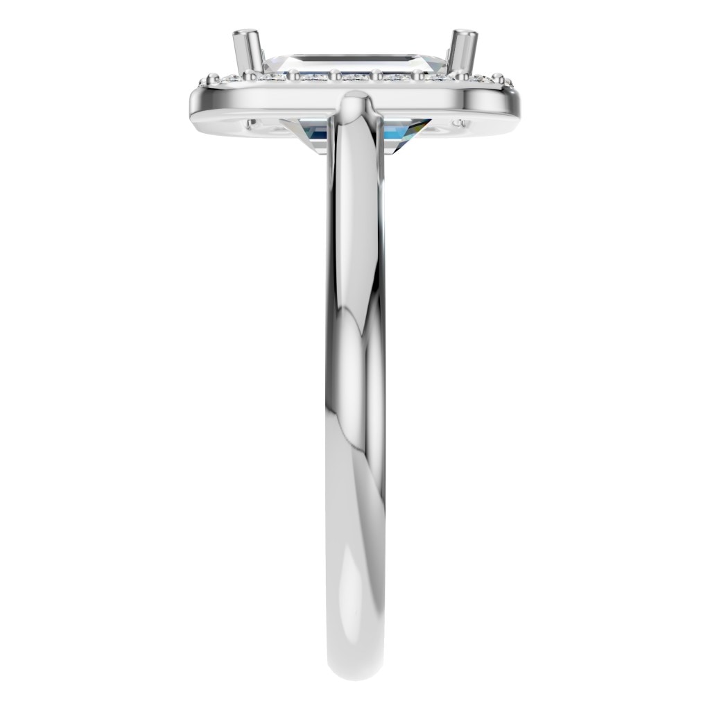 RI-8485 White Gold Ring SET - Side View