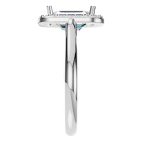 RI-8485 White Gold Ring SET - Side View