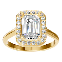 RI-8485 Yellow Gold Ring SET - Front View