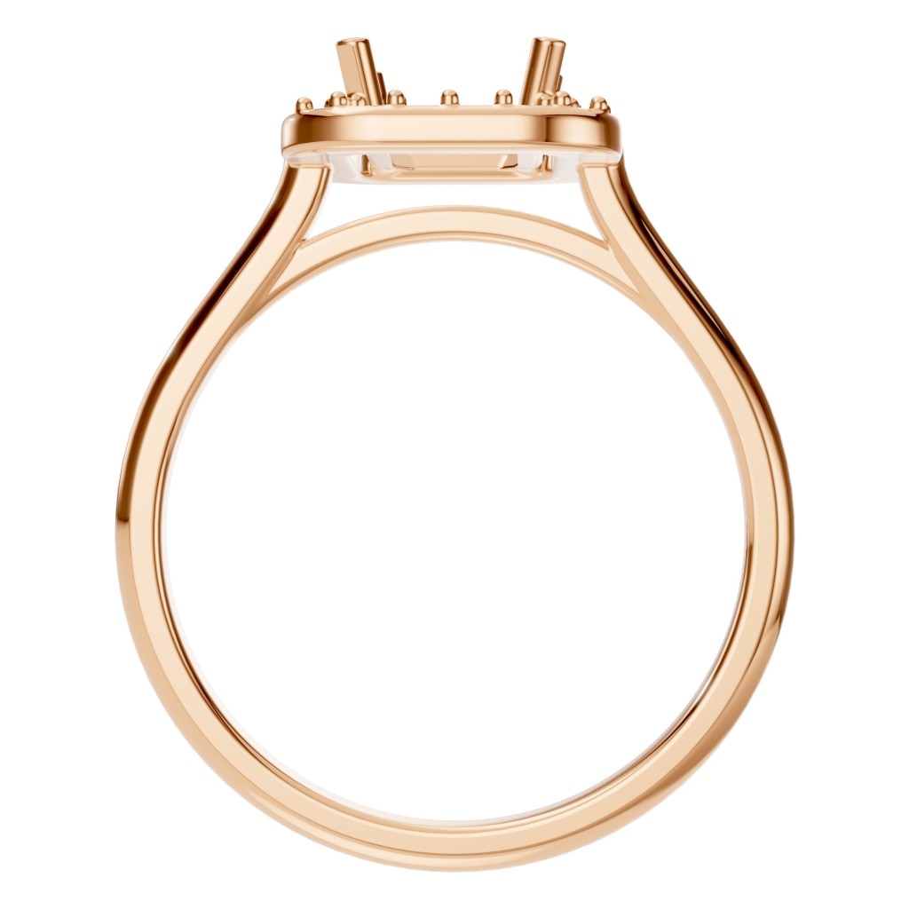 RI-8485 Rose Gold Ring UNSET - Top View