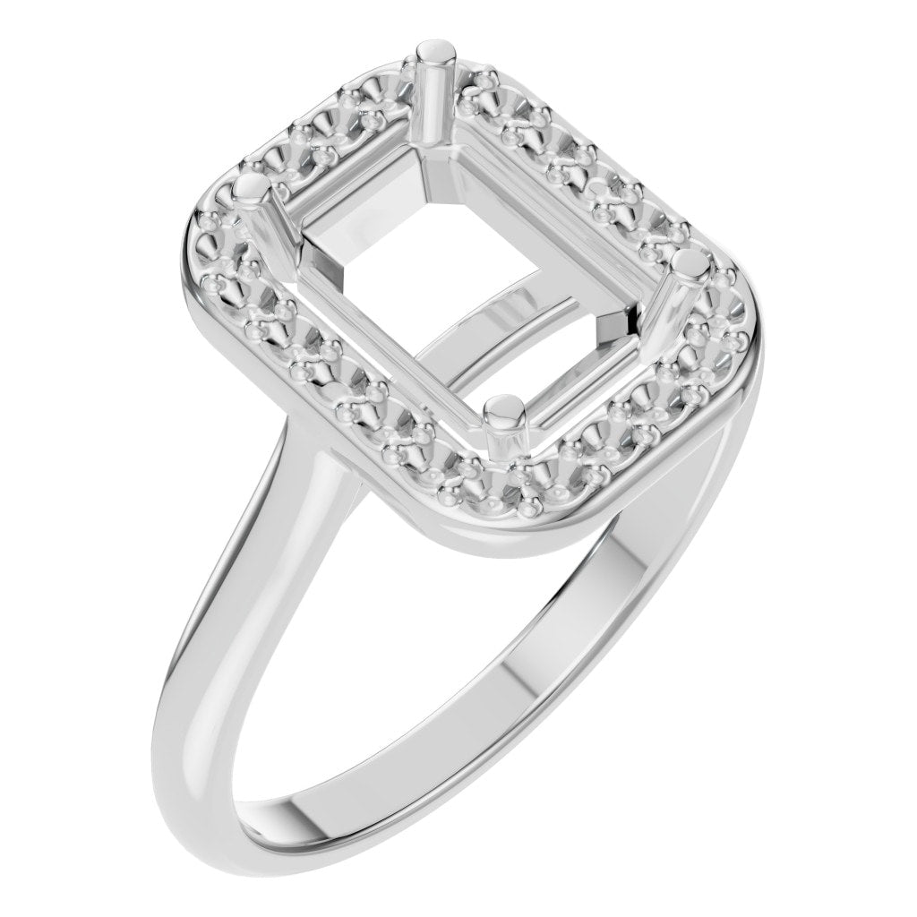 RI-8485 White Gold Ring UNSET - Main View
