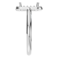 RI-8485 White Gold Ring UNSET - Side View