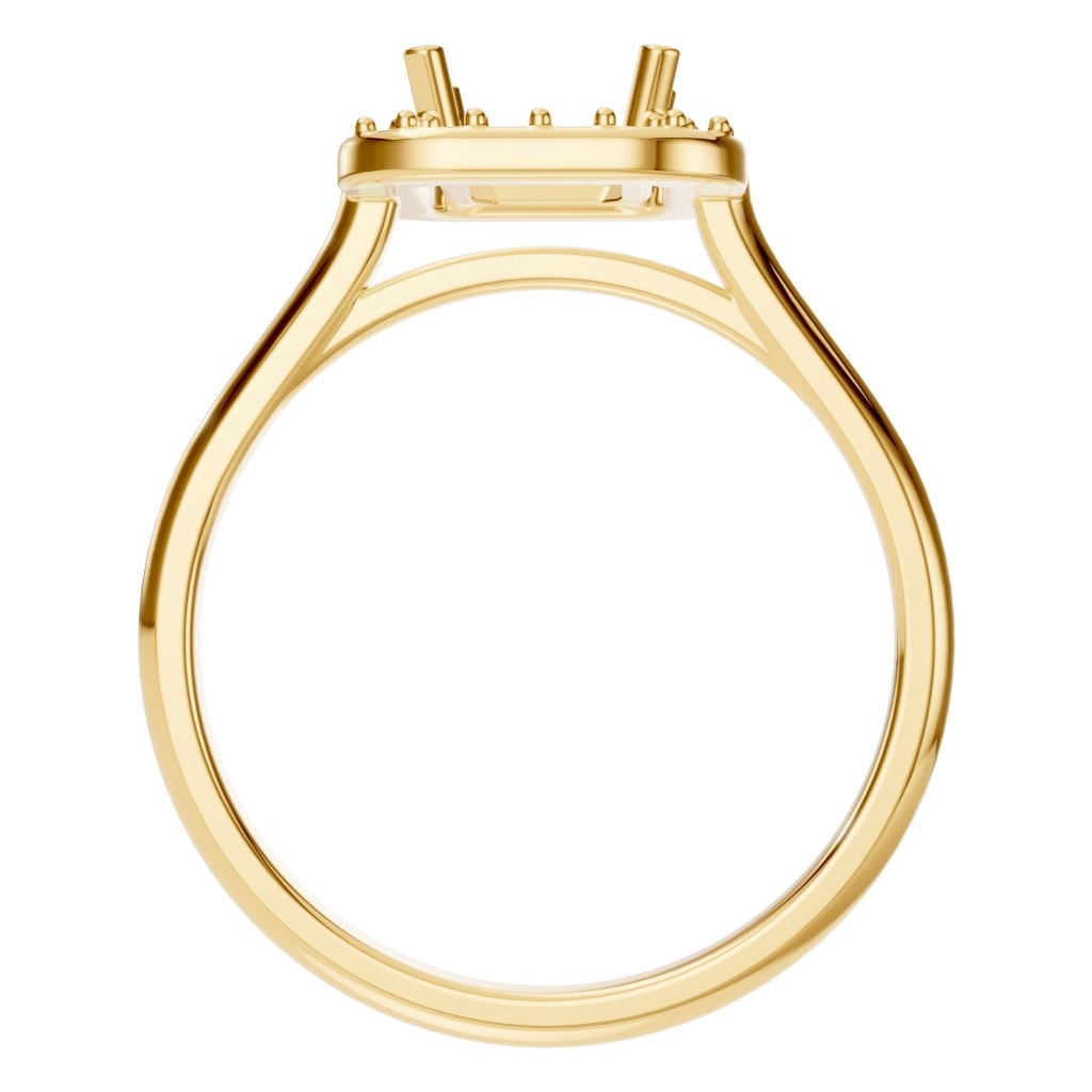 RI-8485 Yellow Gold Ring UNSET - Top View