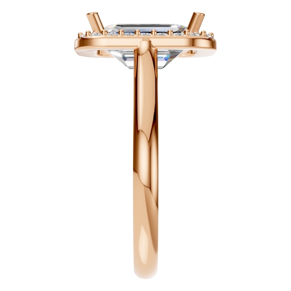 RI-8485 Rose Gold Ring SET - Side View