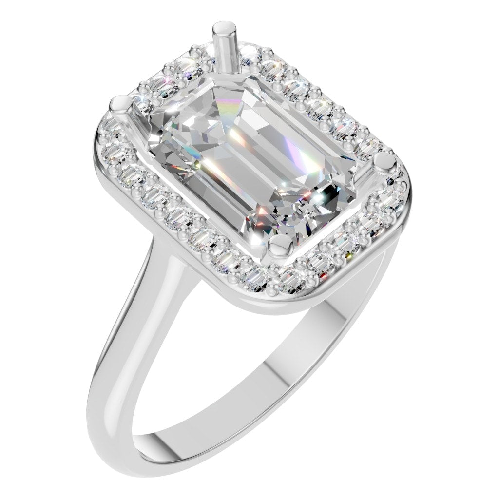 RI-8485 White Gold Ring SET - Main View