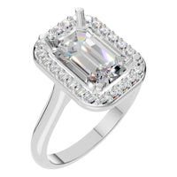 RI-8485 White Gold Ring SET - Main View