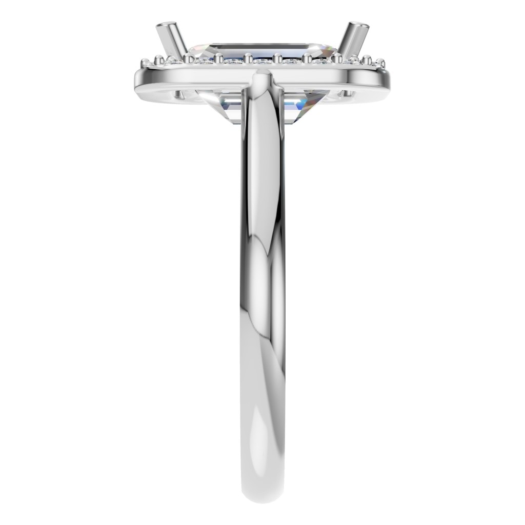 RI-8485 White Gold Ring SET - Side View