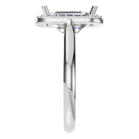 RI-8485 White Gold Ring SET - Side View
