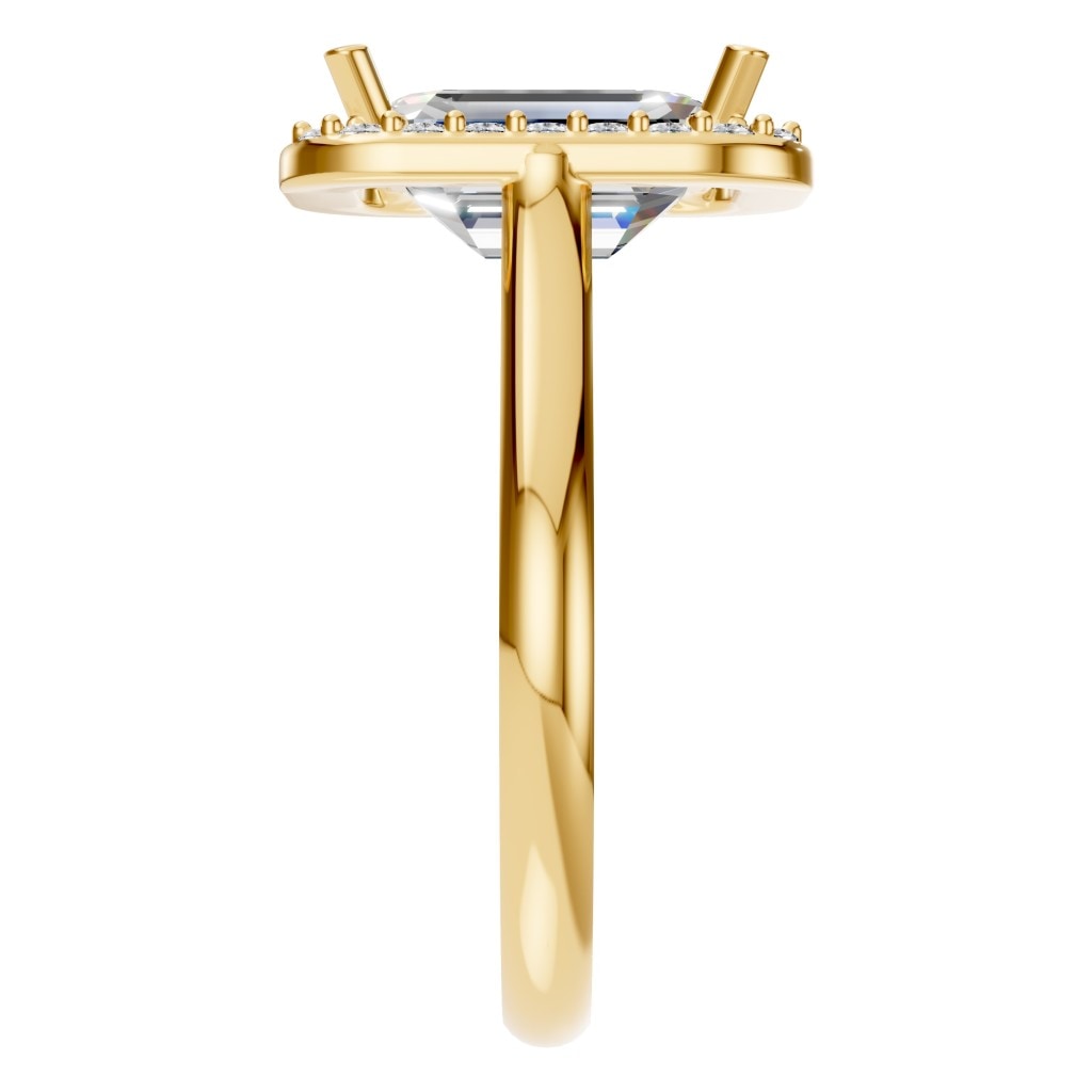 RI-8485 Yellow Gold Ring SET - Side View