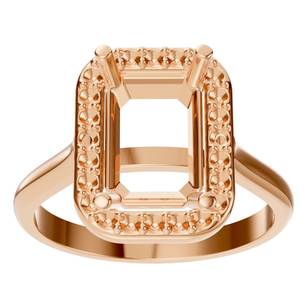 RI-8485 Rose Gold Ring UNSET - Front View