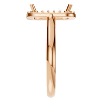RI-8485 Rose Gold Ring UNSET - Side View