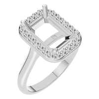RI-8485 White Gold Ring UNSET - Main View