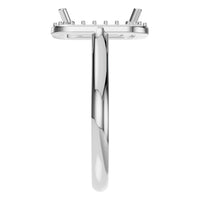 RI-8485 White Gold Ring UNSET - Side View